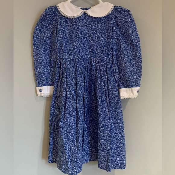 Kids Vintage Floral Apron Dress Size Small - Picture 4 of 4